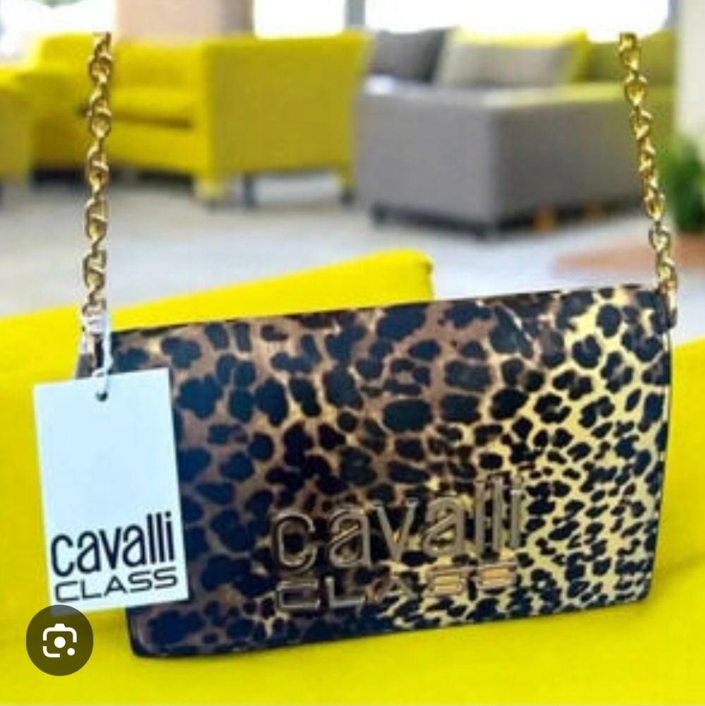 Cavalli Class Animal Print Crossbody Bag